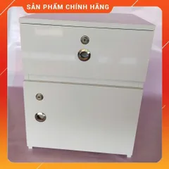 Tủ Đầu Giường Cỡ Lớn Màu Trắng 50x40x40 - Đã Lắp Sẵn, Nhựa Cao Cấp, Thiết Kế Hiện Đại, Tiện Lợi Cho Phòng Ngủ