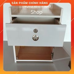 Tủ Đầu Giường Cỡ Lớn Đỉnh Lõm 50x40x40 Màu Gỗ Sồi - Đã Lắp Sẵn, Tiện Lợi, Sang Trọng, Hàng Loại 1