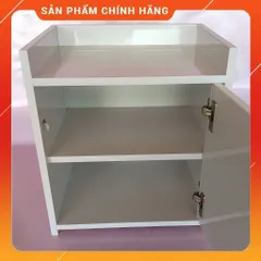 Tủ Đầu Giường 2 Ngăn Màu Trắng - Hàng Đã Lắp Sẵn, Chất Liệu Nhựa Nội Thất Cao Cấp, Bóng Mịn, Khóa An Toàn