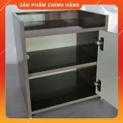 Tủ Đầu Giường 2 Ngăn Cánh Mở Màu Gỗ Óc Chó Tráng Mịn - Sản Phẩm Đã Lắp Sẵn Tiện Lợi Cho Phòng Ngủ
