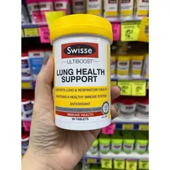 Viên uống Swisse Lung Health Support - Tăng cường sức khỏe hệ hô hấp và đề kháng - 90 viên Úc tự nhiên, an toàn cho người lớn