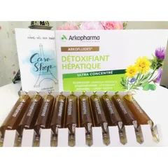 Detox hỗ trợ Thải đ/ộc gan ARKOFLUIDES DETOXIFIANT HEPATIQUE của Arkopharma 20 ống của Pháp