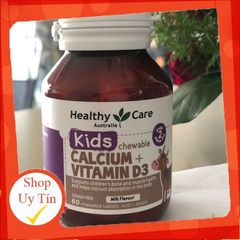 Kẹo Canxi Healthy Care Úc - Bổ Sung Canxi & Vitamin D Cho Bé Tăng Trưởng Khung Xương Khỏe Mạnh - Hỗ Trợ Giấc Ngủ & Tiêu Hóa Tốt