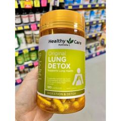Viên uống thải độc phổi Healthy Care Úc - Hỗ trợ thanh lọc và bảo vệ phổi, tăng cường hô hấp - Hộp 180 viên