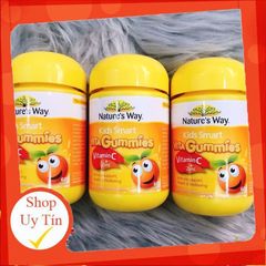 Kẹo dẻo vitamin C và kẽm Nature's Way Kids Smart Vita Gummies - Hỗ trợ miễn dịch cho trẻ từ 2 tuổi, vị cam thơm ngon, lọ 60 viên