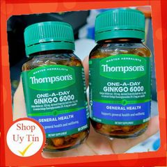 Viên Uống Bổ Não Ginkgo Thompson 6000mg - Tăng Cường Trí Nhớ & Tinh Thần Minh Mẫn, Hỗ Trợ Người Già