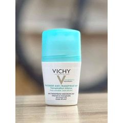 Lăn Khử Mùi Vichy - Giảm Tiết Mồ Hôi 48h, Không Mùi, Không Ố Vàng Áo, Hàng Pháp Chính Hãng cho Da Nhạy Cảm, Nam Nữ Sử Dụng