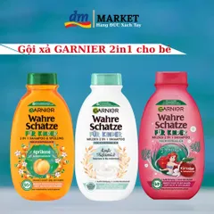 Dầu Gội Xả 2in1 Garnier 250ml cho trẻ em - Mượt mà, Không cay mắt, Nhiều màu sắc hấp dẫn