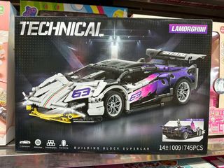 Đồ Chơi Lắp Ráp Xe Ô Tô Lamborghini Technical 009 Building Block Supercar Mô Hình Xếp Hình Siêu Xe