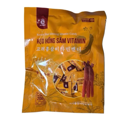 Kẹo Hồng Sâm Vitamin Hàn Quốc - Bổ Sung Dinh Dưỡng, Tăng Cường Sức Đề Kháng - Gói 200g, Sản Phẩm Dành Cho Mọi Lứa Tuổi