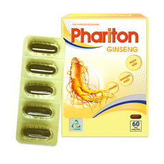 Phariton Ginseng TV.Pharm - Viên Nang Mềm Hỗ Trợ Sức Khỏe và Năng Lượng, Vitamin và Khoáng Chất Dành Cho Người Suy Nhược Cơ Thể (60 Viên)