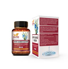 Canxi Hữu Cơ Từ Tảo Biển Nutri Seaweed Calcium 60 Viên - Hỗ Trợ Xương Khỏe, Vitamin K2 & D3, Dễ Nuốt, Dành Cho Trẻ Em Và Người Lớn