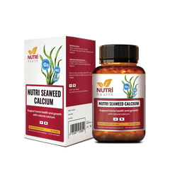 Canxi Hữu Cơ Từ Tảo Biển Nutri Seaweed Calcium 60 Viên - Hỗ Trợ Xương Khỏe, Vitamin K2 & D3, Dễ Nuốt, Dành Cho Trẻ Em Và Người Lớn