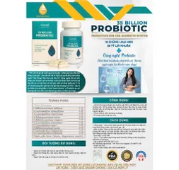 Men vi sinh  Good Choice's 35 tỷ probiotic hỗ trợ thải độc đại tràng, thải độc ruột hộp 60 Viên 275554