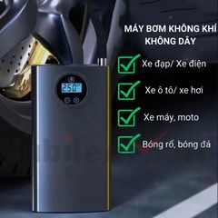 Bơm Lốp Xe Ô Tô Cầm Tay Jubilee Mart 120W - Bơm Hơi Thông Minh với Chip AI, Tự Ngắt An Toàn, Dễ Dàng Mang Theo