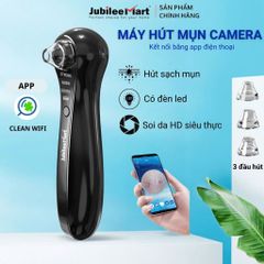 Máy Hút Mụn Đầu Đen Tích Hợp Camera Jubilee Mart - Hút Mụn Cầm Tay 3 Đầu Soi Da Chuyên Nghiệp, Làm Sạch Mụn Nhờn Hiệu Quả