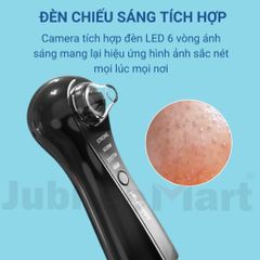Máy Hút Mụn Đầu Đen Tích Hợp Camera Jubilee Mart - Hút Mụn Cầm Tay 3 Đầu Soi Da Chuyên Nghiệp, Làm Sạch Mụn Nhờn Hiệu Quả