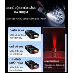 Bơm Lốp Ô Tô Jubilee Mart 4 Trong 1 - Máy Bơm Đo Áp Suất Lốp 80W, Đèn LED, Sạc Điện Thoại, Kích Bình Xe Khẩn Cấp