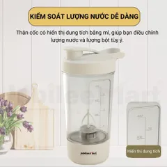 Ly Tự Khuấy Sữa Cà Phê Cầm Tay Mini Jubilee Mart, Ly Khuấy Thông Minh 400ML