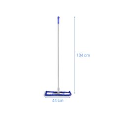 Cây Lau Nhà 360 Độ Cao 122cm + 2 Bông Lau Microfiber Chống Xước - Thân Inox Chắc Chắn, Dễ Dàng Vệ Sinh Góc Khuất