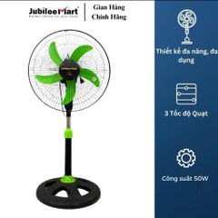 Quạt Đứng JubileeMart 5 Cánh Siêu Mát - Công Suất 47W, Lưu Lượng Gió 1500 M3/H, Bảo Hành 2 Năm, Tiết Kiệm Điện, Hoạt Động Êm Ái