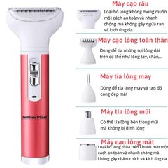 Máy Cạo Lông Mini Cầm Tay Jubilee Mart 5 in 1 - Tông Đơ Đa Năng Chống Nước, Triệt Lông An Toàn, Hiệu Quả Tại Nhà