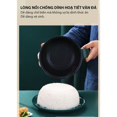 Nồi Lẩu Điện Mini 2 Tầng JubileeMart 1.8L Chống Dính 600W - Nấu Lẩu, Chiên, Xào Đa Năng, Hàng Chính Hãng