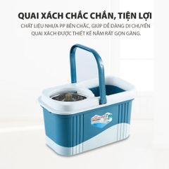 Bộ Chổi Lau Nhà Thông Minh Jubilee Mart 360 Độ - Kèm Thùng Vắt Inox & Bông Lau Siêu Thấm - Bảo Hành 2 Năm