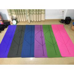 Thảm Tập Yoga Định Tuyến 2 Lớp TPE Chống Trượt Jubilee Mart - Tặng Kèm Túi Đựng, Giúp Cải Thiện Tư Thế Tập Luyện An Toàn