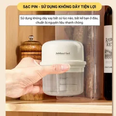 Máy Xay Tỏi Ớt Mini JubileeMart - Kéo Tay Tiện Dụng, Dung Tích 250ml, Xay Nhanh Chóng, Phù Hợp Nếu Bạn Yêu Thích Nấu Nướng