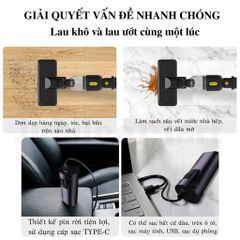 Máy Hút Bụi Cầm Tay Không Dây Jubilee Mart - Công Suất 6000PA, Đa Năng Lau Nhà, Vệ Sinh Giường Nệm, Xe Ô Tô