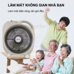 Quạt Hộp Tản Gió Jubilee Mart - Quạt Điện 3 Tốc Độ 47W, Thiết Kế Tiết Kiệm Không Gian, Hoạt Động Êm Ái, Bảo Hành 2 Năm