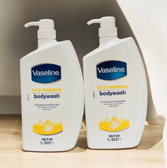 Sữa Tắm Vaseline Trắng Da Dưỡng Ẩm 1L - Sản Phẩm Chăm Sóc Da Mềm Mại, Sáng Khỏe Từ Mỹ
