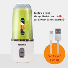 Máy Xay Sinh Tố Cầm Tay Mini Jubilee Mart 400ML - Công Nghệ Nhật Bản, 10 Lưỡi Dao Sắc Bén, Sạc Pin USB Tiện Dụng