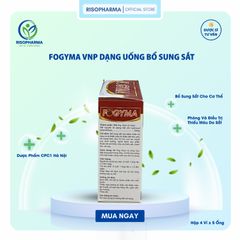 Sắt Nước Fogyma - Bổ Sung Sắt Hữu Cơ Dễ Hấp Thu, Không Gây Táo Bón Cho Bà Bầu Thiếu Máu 20 ống 10ml