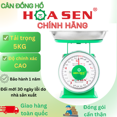 Cân Đồng Hồ Hoa Sen 5kg - Cân Bền Bỉ Chính Xác, Dễ Sử Dụng Cho Nhà Bếp Và Cửa Hàng Thực Phẩm