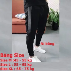 Quần Thể Thao Nỉ Jogger Phối Sọc Lưới, Chất Dày Đẹp, Unisex, Thời Trang Đi Dạo và Tập Gym, Size M-L-XL (45-75kg)