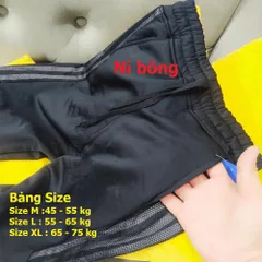 Quần Thể Thao Nỉ Jogger Phối Sọc Lưới, Chất Dày Đẹp, Unisex, Thời Trang Đi Dạo và Tập Gym, Size M-L-XL (45-75kg)