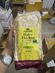 Yến Mạch Đức Alnatura Hafer Flocken 500g - Bữa Sáng Lý Tưởng, Giàu Chất Xơ và Năng Lượng, Hỗ Trợ Tiêu Hóa và Kiểm Soát Cân Nặng