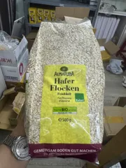 Yến Mạch Đức Alnatura Hafer Flocken 500g - Bữa Sáng Lý Tưởng, Giàu Chất Xơ và Năng Lượng, Hỗ Trợ Tiêu Hóa và Kiểm Soát Cân Nặng