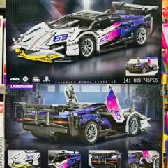 Bộ lắp ráp mô hình xe ô tô đua 009 Technical Lamborghini Building block super car