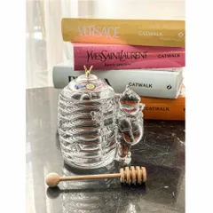 Hũ Đựng Mật Ong Crystal Bohemia 15cm Kèm Cây Khuấy - Thủy Tinh Trong Suốt Chất Lượng Châu Âu, Quà Tặng Sang Trọng