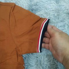 Áo phông Polo Nam Nữ Cổ Viền Kẻ Đen Đỏ - Chất Vải Cá Sấu Cotton Mát Co Giãn - Thời Trang Đi Chơi, Đi Học, Đi Làm