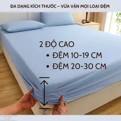 Bộ Drap Ga Gối Tencel 60s 1m6/1m8/2m Lasante Mềm Mại Thoáng Mát Cho Mùa Hè Bọc Đệm 10-30 cm