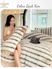 Chăn Lông Cáo Lasante Celine 5kg - 2mx2m3 Cao Cấp, Ấm Áp Cho Mùa Đông, Chất Liệu Mềm Mịn, Phù Hợp Với Gia Đình
