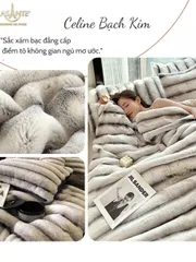 Chăn Lông Cáo Lasante Celine 5kg - 2mx2m3 Cao Cấp, Ấm Áp Cho Mùa Đông, Chất Liệu Mềm Mịn, Phù Hợp Với Gia Đình
