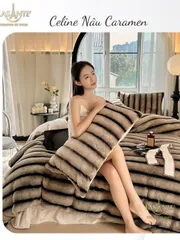 Chăn Lông Cáo Lasante Celine 5kg - 2mx2m3 Cao Cấp, Ấm Áp Cho Mùa Đông, Chất Liệu Mềm Mịn, Phù Hợp Với Gia Đình