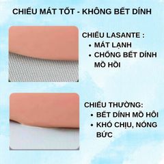Chiếu Mây Điều Hòa Băng Lạnh Chính Hãng Lasante Chun Bọc Đệm , 4 Lớp Mát, Thông Thoáng Cho Mùa Hè