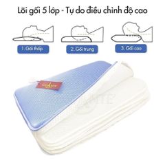 Lõi Gối Massage 6D Lasante - Gối Làm Mát Đa Tầng, Chống Ẩm Mốc, Thoáng Khí, Giảm Đau Cổ Vai Gáy, Quà Tặng Tân Gia