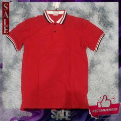 Áo Polo Nam Q26 Đỏ - Chất Cotton Mềm Mịn, Thấm Hút, Phối Màu Tay Áo Thời Trang Lịch Lãm cho Đi Chơi, Đi Học, Đi Làm